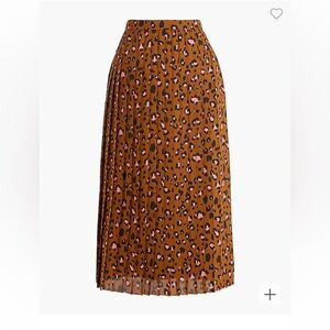 PRINTED LONG PLEATED MIDI SKIRT - size 2